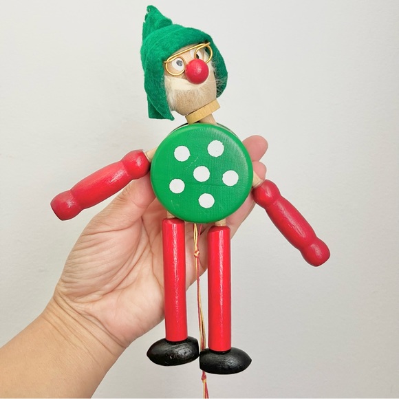 Wooden Jumping Jack Hanging Doll Souvenir from Meiji Shrine Memorial in Japan - Picture 3 of 6